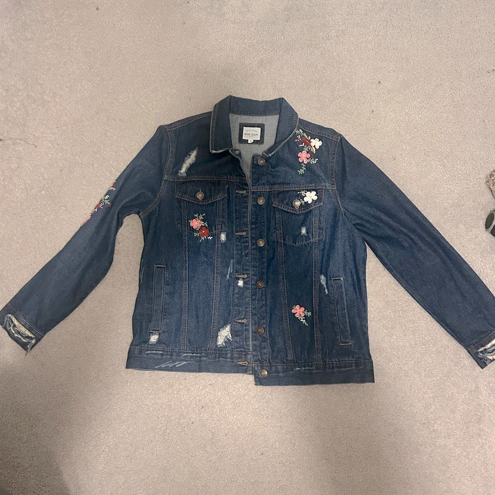 Wax Jeans Embroidered Jean Jacket L